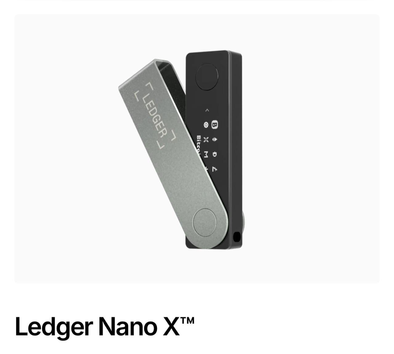 Ledger Nano X Hardware Wallet - Bluetooth-enabled Portable Crypto Wallet